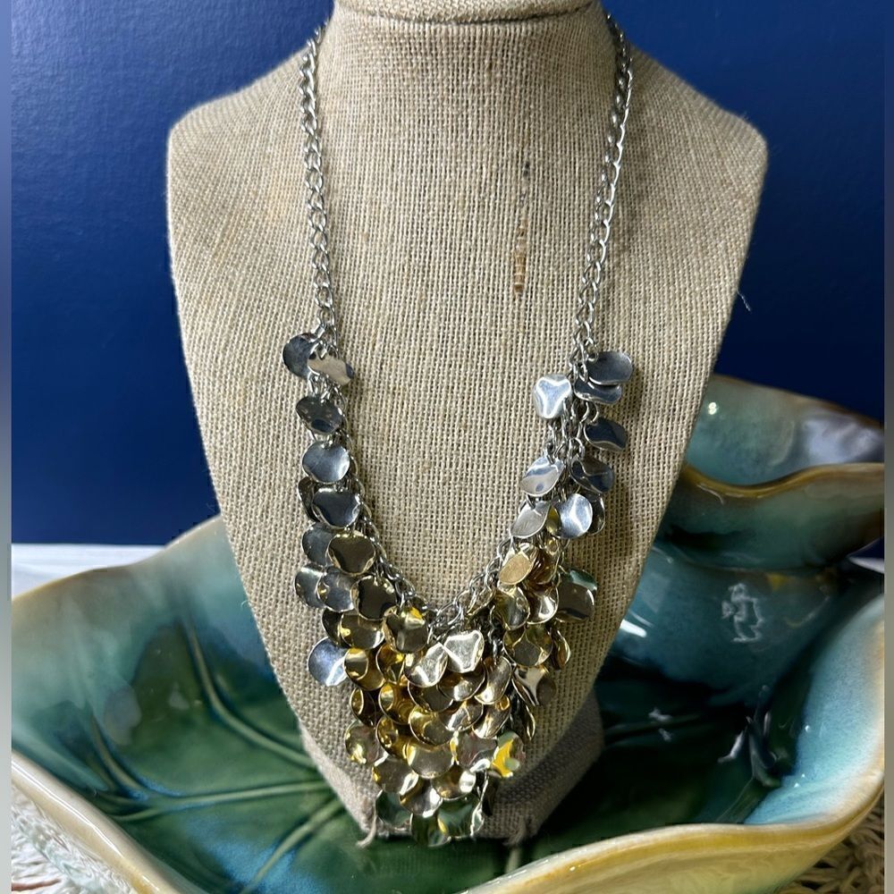 Gold & Silver Tone Statement Necklace